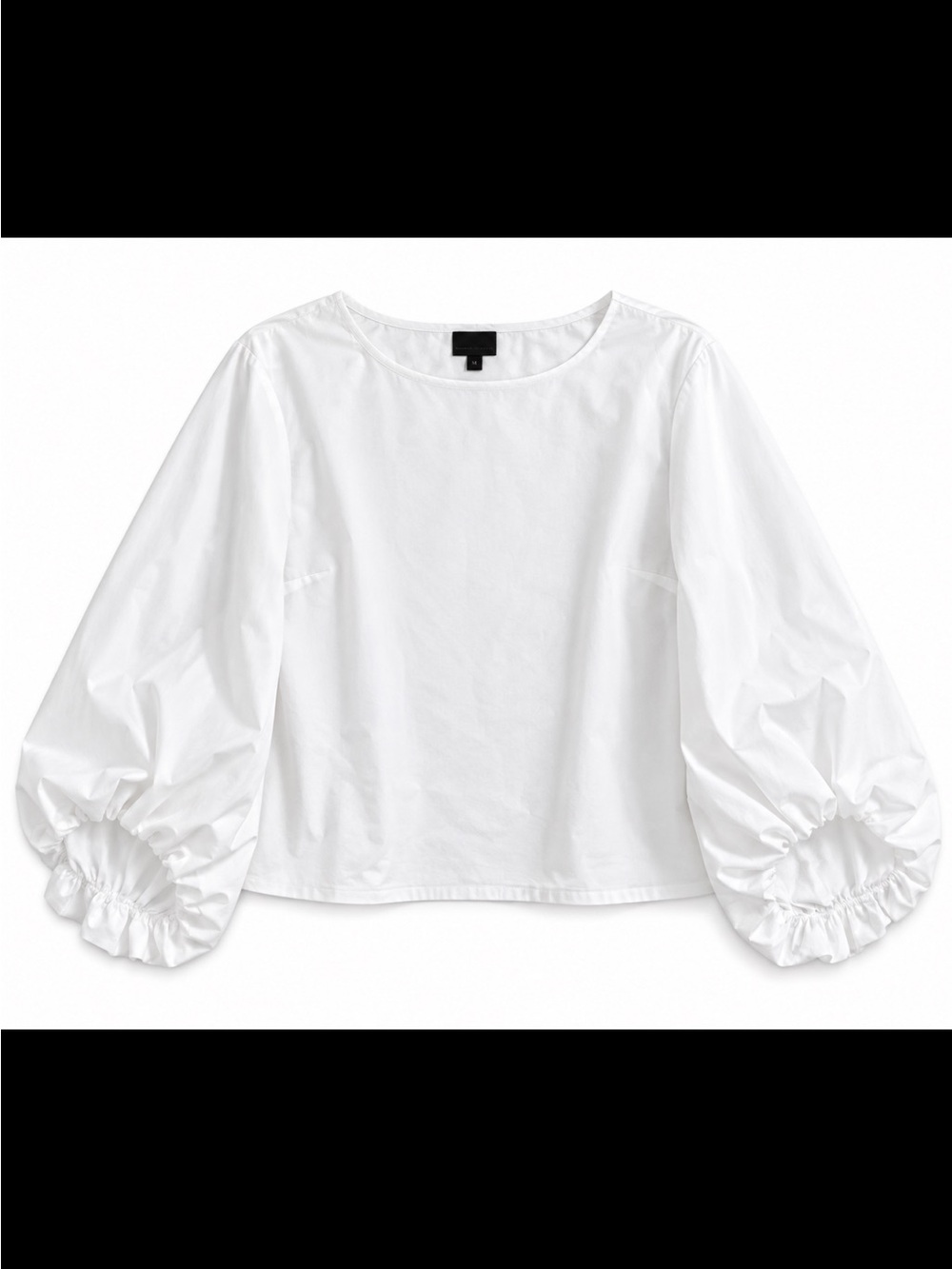 WORTHINGTON Cottagecore Womenโs White Balloon Sleeve Top